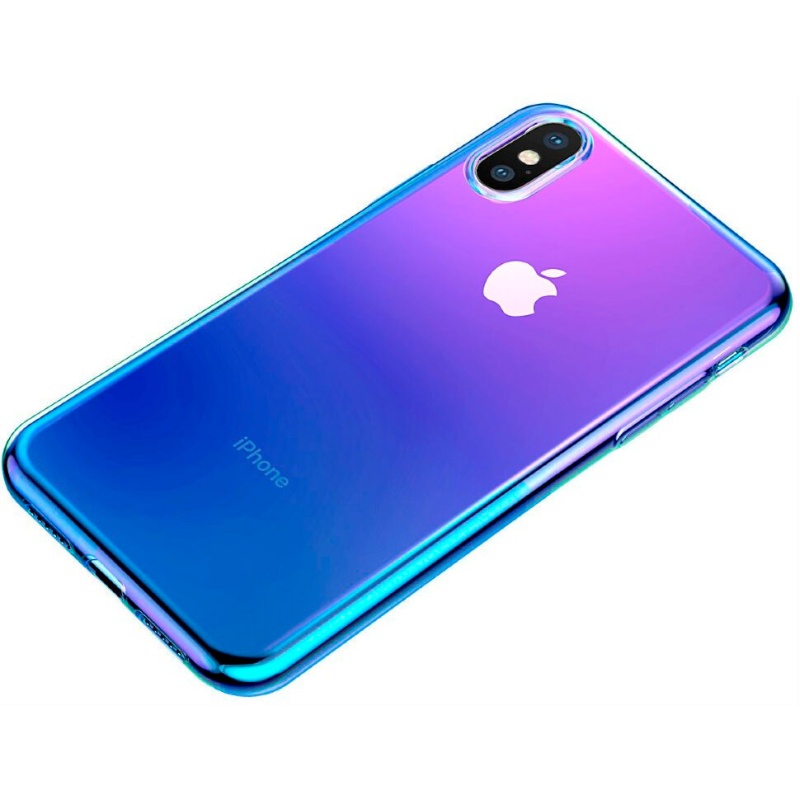 Чехол для iPhone XS Max Baseus Glow - Синий (WIAPIPH65-XG03)