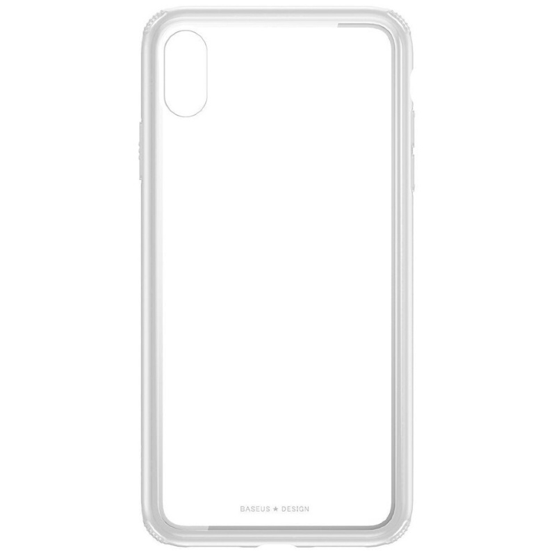 Чехол для iPhone XS Max с прозрачной задней панелью Baseus See-through Glass - Белый (WIAPIPH65-YS02)