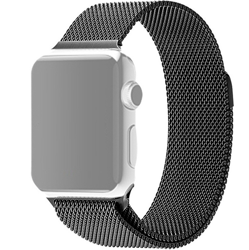Ремешок для Apple Watch 1-6/SE 42/44 мм миланская петля InnoZone - Черный (APWTMS42-02)