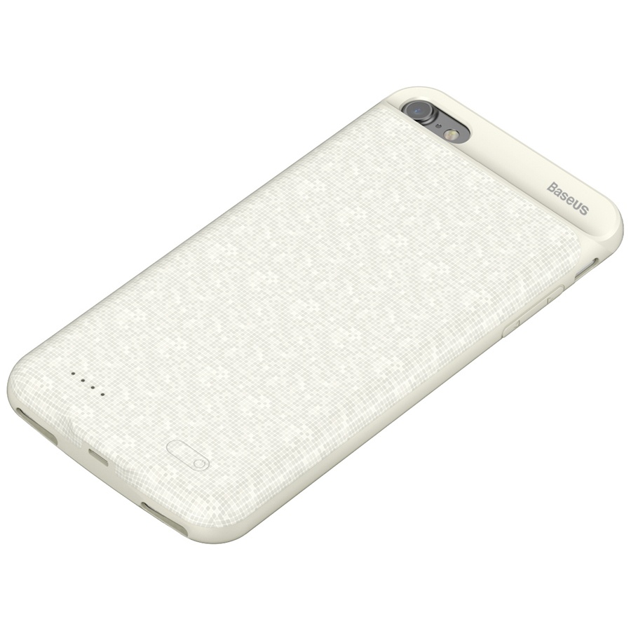 Чехол-аккумулятор для iPhone 7/8 2500мАч Baseus Plaid Backpack - White Pixel (ACAPIPH7-BJ02)