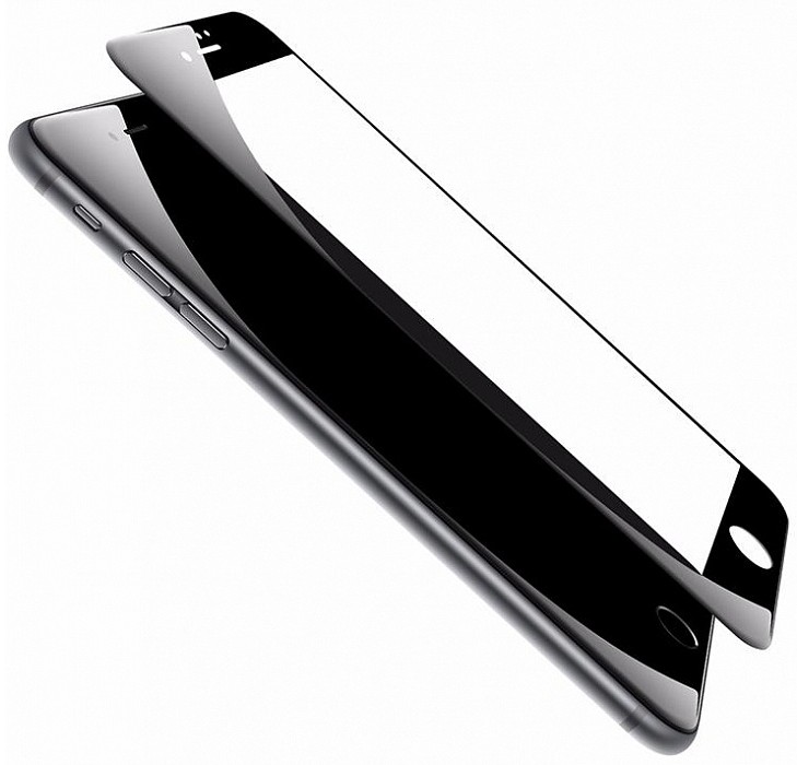 Защитное стекло для iPhone 7 Plus/8 Plus Baseus Silk-screen 3D Arc - Черное (SGAPIPH8P-A3D01)