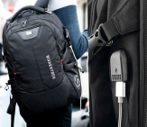 Внешний USB порт в черном рюкзаке Mark Ryden MR5783 - Черный