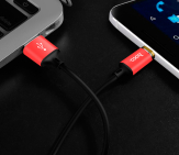 Быстрое подключение магнитного адаптера кабеля USB - micro USB Hoco. U28 - Красный