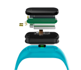 Сенсорное управление и OLED дисплей в фитнес-браслете SKMEI B15SH - Голубой