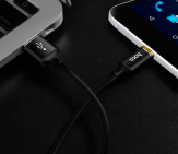 Быстрое подключение магнитного адаптера кабеля USB - micro USB Hoco. U28 - Черный