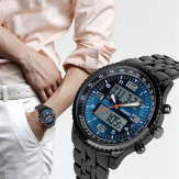 Стильный дизайн часов SKMEI 1032 - Черные/Синие