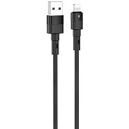 Кабель USB 2.0 A (m) - Lightning (m) 1.2м Hoco U82 Cool - Черный