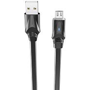 Кабель USB 2.0 A (m) - micro USB 2.0 B (m) 1.2м Borofone BU12 Synergy - Черный