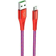 Кабель USB 2.0 A (m) - micro USB 2.0 B (m) 1.2м Borofone BU13 Craft - Красный
