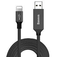 Кабель USB 2.0 A (m) - Lightning (m) 5м Baseus Artistic Striped - Черный (CALYW-M01)