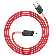 Кабель USB 2.0 A (m) - micro USB 2.0 B (m) 1м Hoco X48 Soft - Красный
