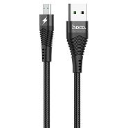 Кабель USB 2.0 A (m) - micro USB 2.0 B (m) 1.2м Hoco U53 4A Flash - Черный