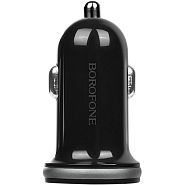 Автомобильное зарядное устройство 2xUSB Borofone BZ5 CarPal - Черное