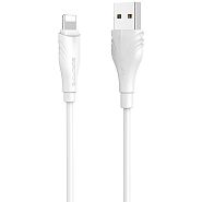 Кабель USB 2.0 A (m) - Lightning (m) 2м Borofone BX18 Optimal - Белый