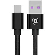 Кабель USB 2.0 A (m) - USB Type-C (m) 1м Baseus Double Fast Charging - Черный (CATKC-01)
