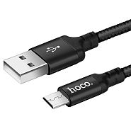 Кабель USB 2.0 A (m) - micro USB 2.0 B (m) 1м Hoco X14 - Черный