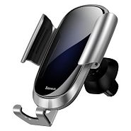 Автомобильный держатель для телефона в дефлектор Baseus Future Gravity - Серебристый (SUYL-WL0S)