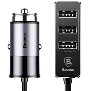 Автомобильное зарядное устройство 4xUSB Baseus Enjoy Together Four Interfaces Output Patulous - Темно-серое (CCTON-0G)