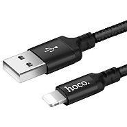 Кабель USB 2.0 A (m) - Lightning (m) 1м Hoco X14 - Черный