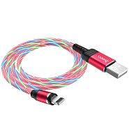Магнитный кабель USB 2.0 A (m) - Lightning (m) 1м Hoco U90 Ingenious - Красный