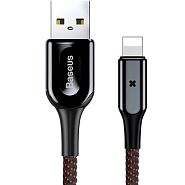 Кабель USB 2.0 A (m) - Lightning (m) 1м Baseus X-type Light - Черный (CALXD-B01)