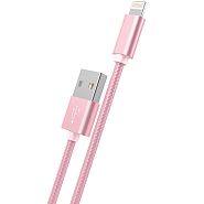 Кабель USB 2.0 A (m) - Lightning (m) 1м Hoco X2 Knitted - Rose Gold