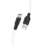 Кабель USB 2.0 A (m) - USB Type-C (m) 1м Hoco X21 Plus - Черный/Белый