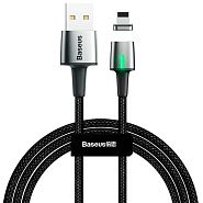 Магнитный кабель USB 2.0 A (m) - Lightning (m) 2м Baseus Zinc Magnetic Cable - Черный (CALXC-B01)