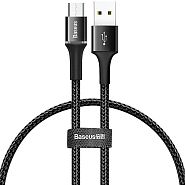 Кабель USB 2.0 A (m) - micro USB 2.0 B (m) 0.25м Baseus Halo Data Cable - Черный (CAMGH-D01)