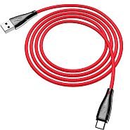 Магнитный кабель USB 2.0 A (m) - USB Type-C (m) 1.2м Hoco U75 Blaze - Красный