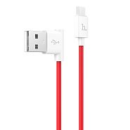 Кабель USB 2.0 A (m) - micro USB 2.0 B (m) 1.2м угловой Hoco UPM10 Shape - Красный