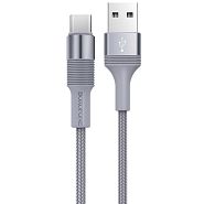 Кабель USB 2.0 A (m) - USB Type-C (m) 1м Borofone BX21 Outstanding - Metal Gray