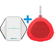 Комплект быстрая беспроводная зарядка Nillkin Magic Cube + колонка Bluetooth Nillkin PlayVox S1 Красная
