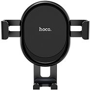 Автомобильный держатель для телефона в дефлектор Hoco CA56 Metal Armour - Черный