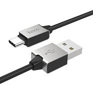 Кабель USB 2.0 A (m) - USB Type-C (m) 1.2м Hoco U49 Refined Steel - Черный