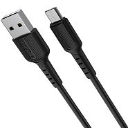 Кабель USB 2.0 A (m) - micro USB 2.0 B (m) 1м Borofone BX16 Easy - Черный
