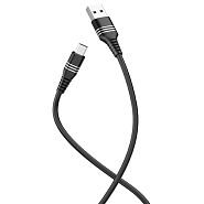 Кабель USB 2.0 A (m) - micro USB 2.0 B (m) 1м Hoco U46 Tricyclic Silicone - Черный