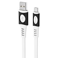 Кабель USB 2.0 A (m) - micro USB 2.0 B (m) 1м Borofone BX35 Carib - Белый
