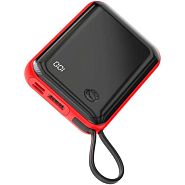Внешний аккумулятор 10000мАч Baseus Mini S Digital Display Lightning - Красный (PPXF-B09)