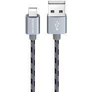 Кабель USB 2.0 A (m) - Lightning (m) 1м Borofone BX24 Ring - Metal Gray