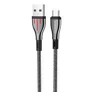 Кабель USB 2.0 A (m) - micro USB 2.0 B (m) 1.2м Borofone BU23 Highway - Черный/Серый