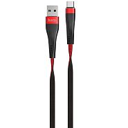Кабель USB 2.0 A (m) - USB Type-C (m) 1.2м Hoco U39 Slender - Черный/Красный
