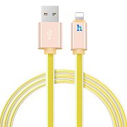 Кабель USB 2.0 A (m) - Lightning (m) 2м Hoco UPL12 Metal Jelly - Золотистый
