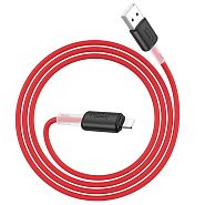 Кабель USB 2.0 A (m) - Lightning (m) 1м Hoco X48 Soft - Красный