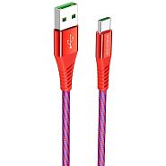 Кабель USB 2.0 A (m) - USB Type-C (m) 1.2м Borofone BU13 Craft - Красный