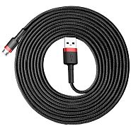 Кабель USB 2.0 A (m) - micro USB 2.0 B (m) 3м Baseus Cafule Cable - Черный/Красный (CAMKLF-H91)