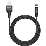 Магнитный кабель USB 2.0 A (m) - Lightning (m) 1.2м Hoco U76 Fresh - Черный