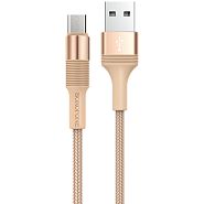 Кабель USB 2.0 A (m) - micro USB 2.0 B (m) 1м Borofone BX21 Outstanding - Золотистый