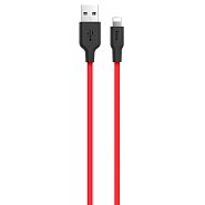 Кабель USB 2.0 A (m) - Lightning (m) 1м Hoco X21 Silicone - Черный/Красный