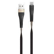Кабель USB 2.0 A (m) - micro USB 2.0 B (m) 1.2м Hoco U39 Slender - Черный/Золотистый